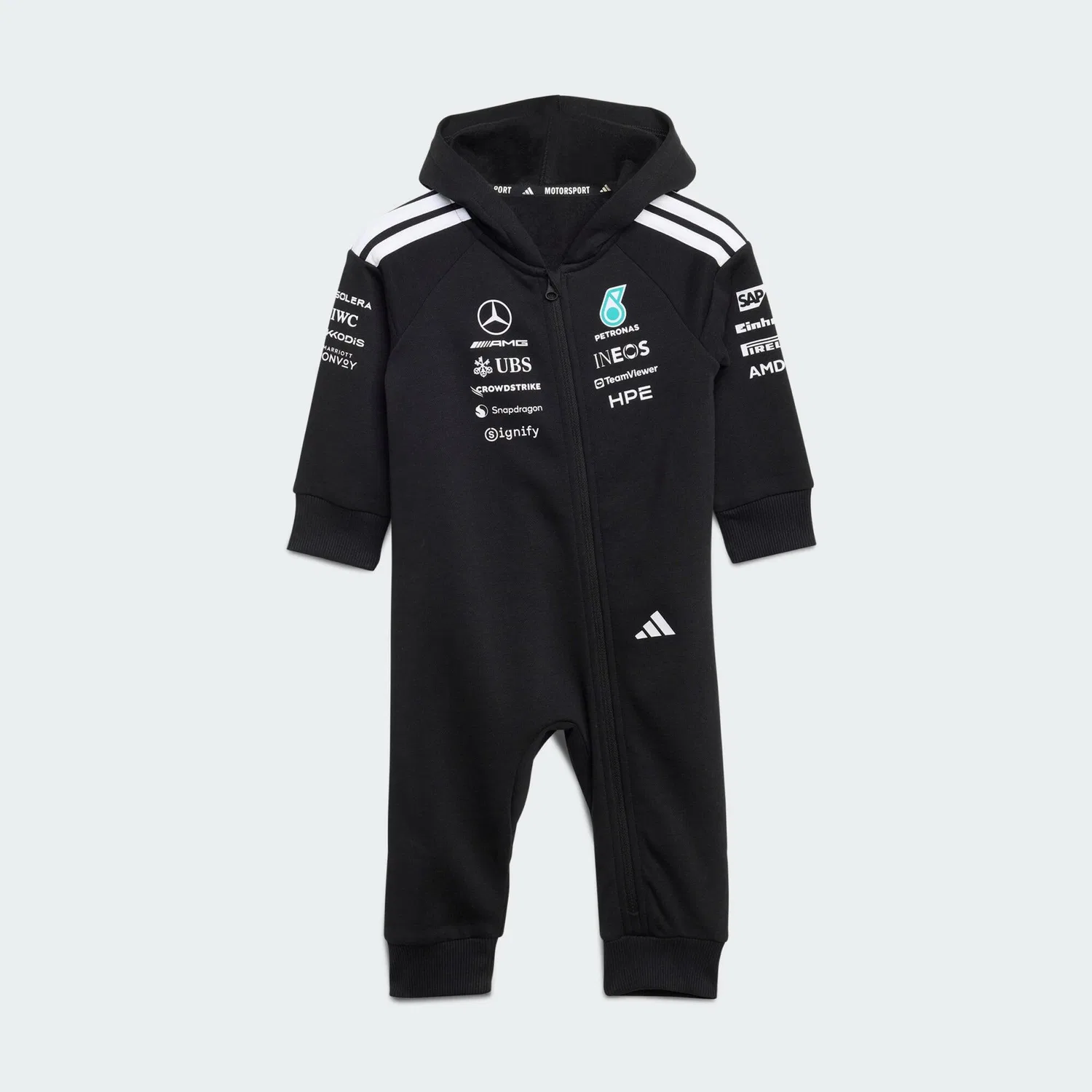 Детский спортивный костюм Mercedes-AMG Petronas Formula 1 Team DNA Adidas, Цвет Schwarz Turkis