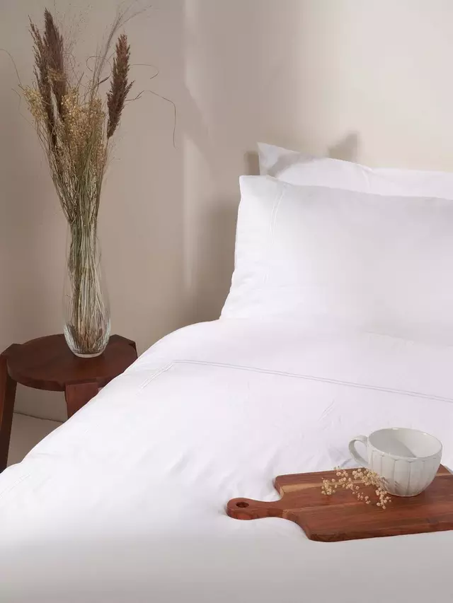 

Постельное белье Truly Bamboo Satin Stitch, белый