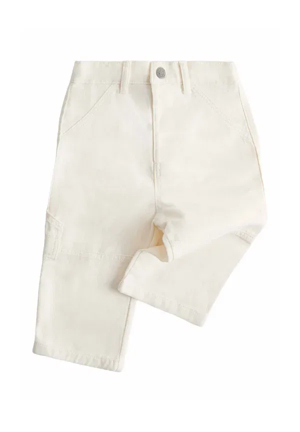 Брюки хлопковые Straight Leg Jeans Marks & Spencer, ecru, экрю