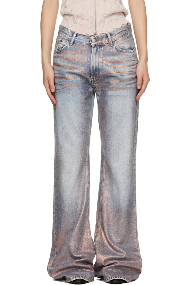 Синие облегающие джинсы Acne Studios