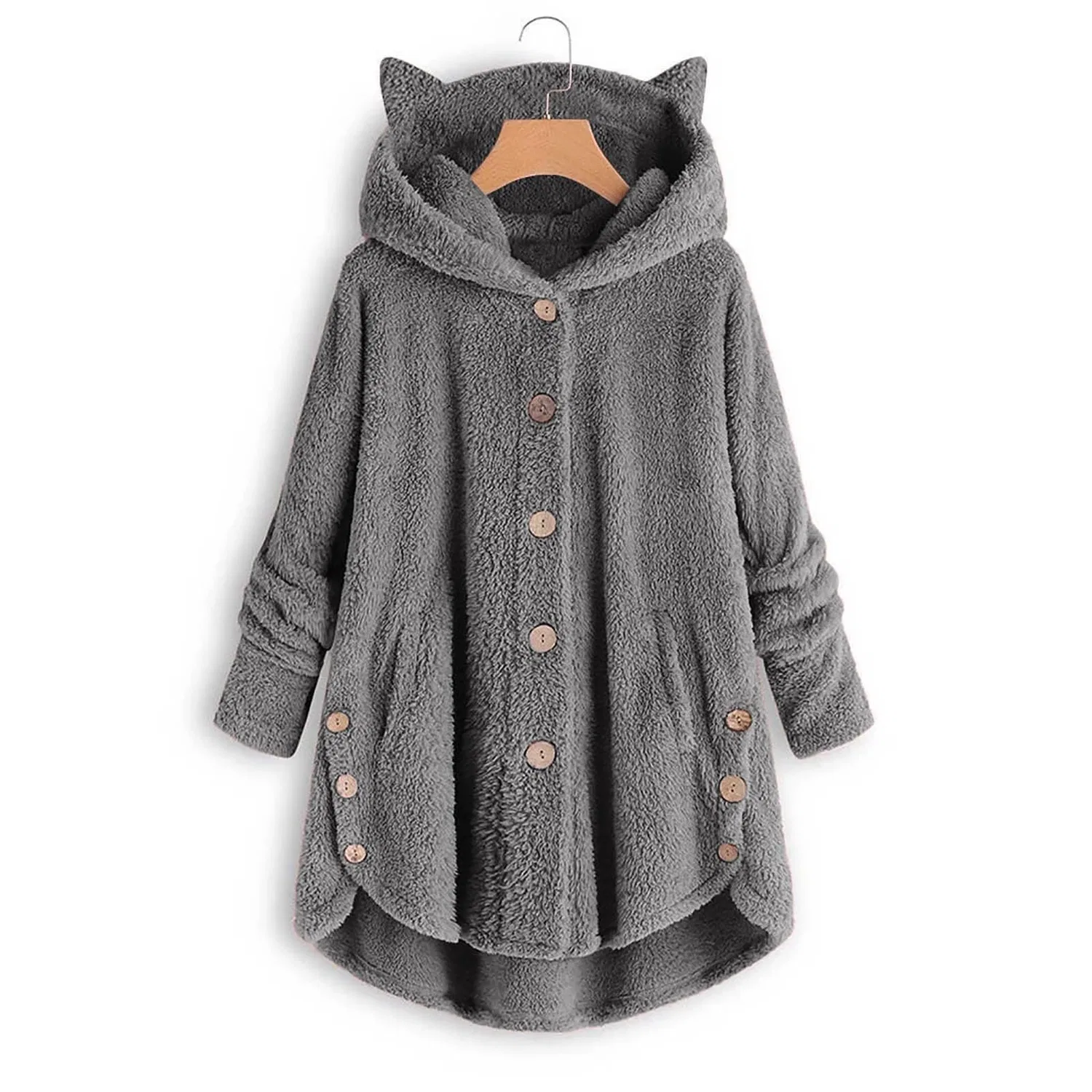 Женское свободное худи с цветовым блоком, Grigio Scuro — фото 3