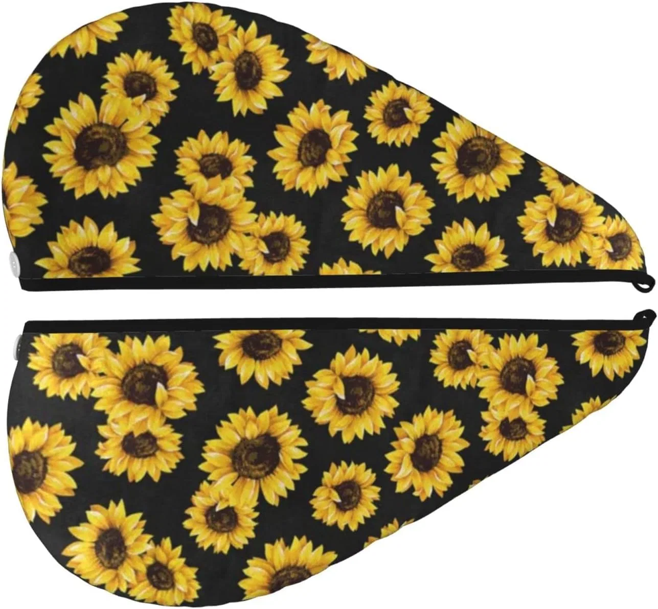 Шапочка для душа Hipster Golden Sunflowers, Ankepwj, 25.4x26.7 см — фото 2