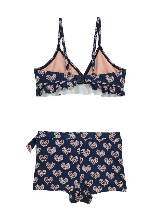Купальник с цветочным принтом Set - bikini We Fashion, dark blue, темно-синий — фото 2