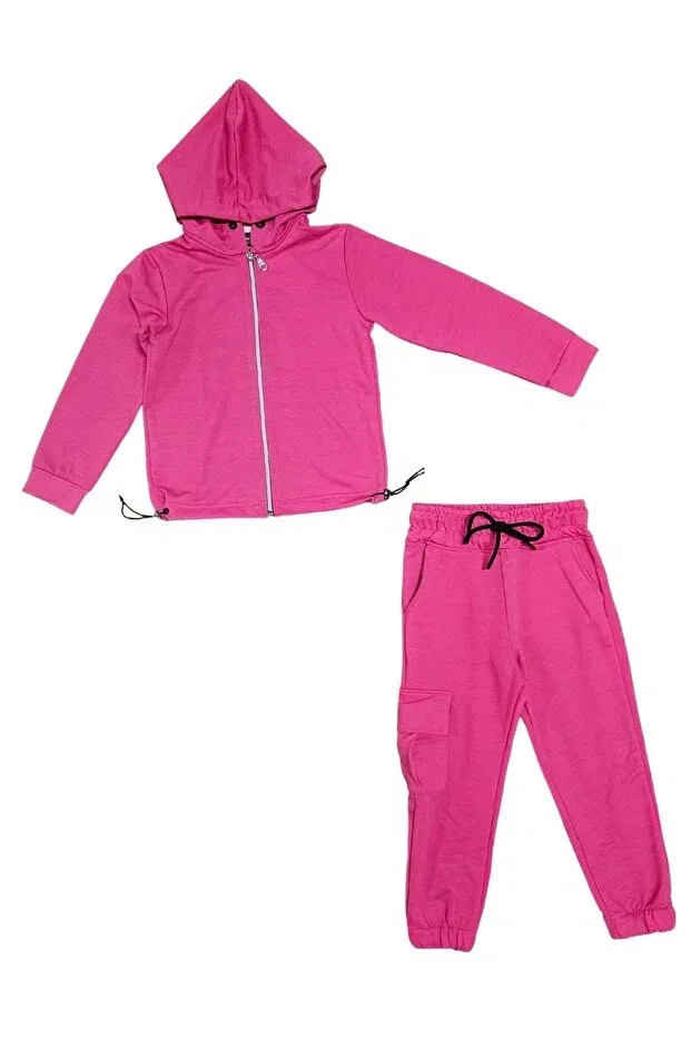 Детский спортивный комплект для девочек с капюшоном Mnk Baby&Kids, Fluoria