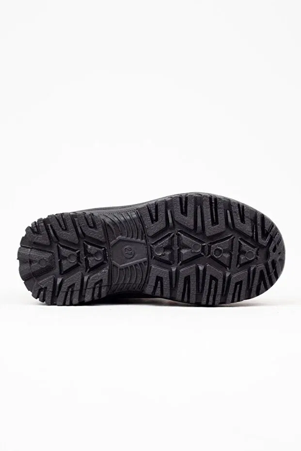 Детские ботинки для девочек водостойкие с принтом Dry Wood, Black — фото 4