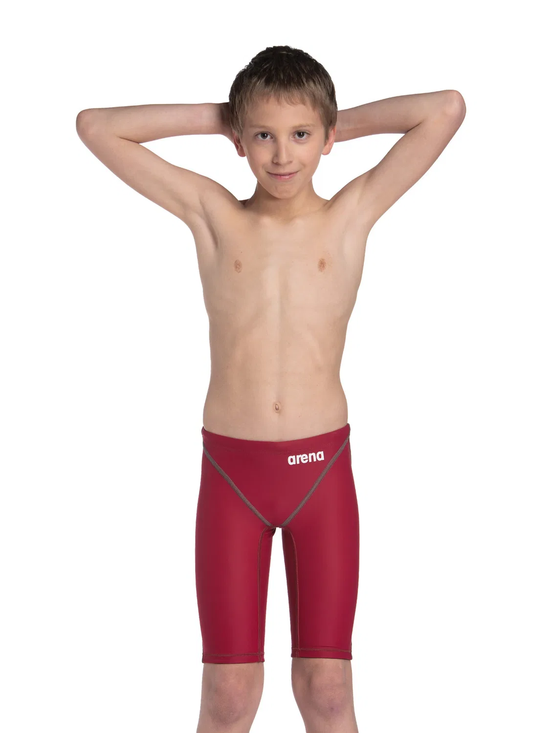 Спортивный купальник Arena Athletic Swimwear POWERSKIN ST NEXT JAMMER JR красного цвета — фото 3