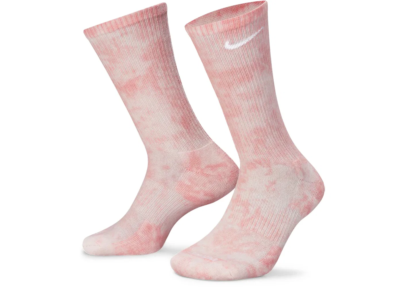 Детские носки с усиленной пяткой и мыском Nike Everyday Plus Cushioned Crew, Bleached Coral/Light Soft Pink/White