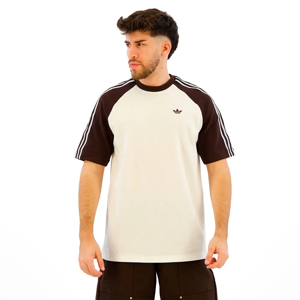 Футболка с коротким рукавом Britcore Ringer Adidas Originals, белый