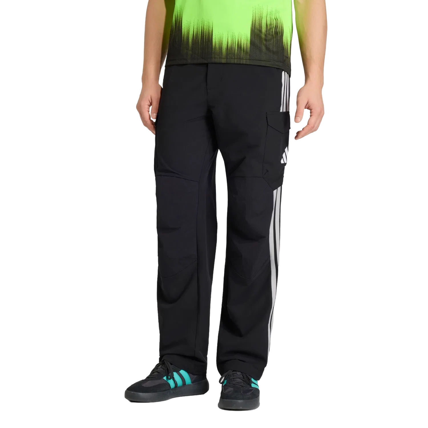 Мужские широкие длинные брюки Lifestyle Adidas, черный — фото 2