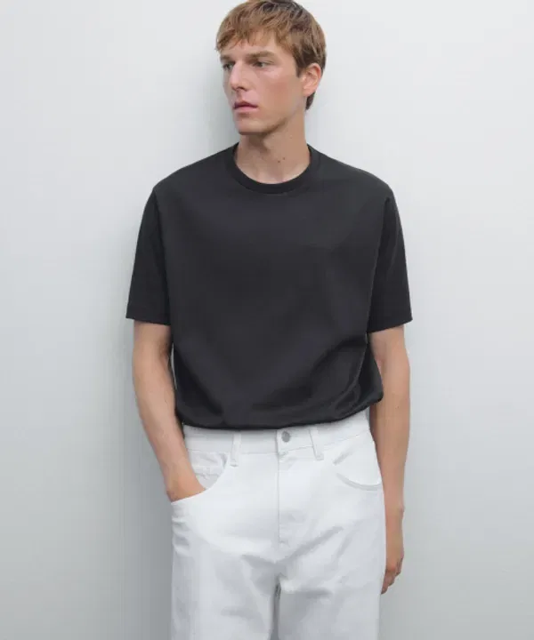 Футболка из мерсеризованного хлопка, Massimo Dutti