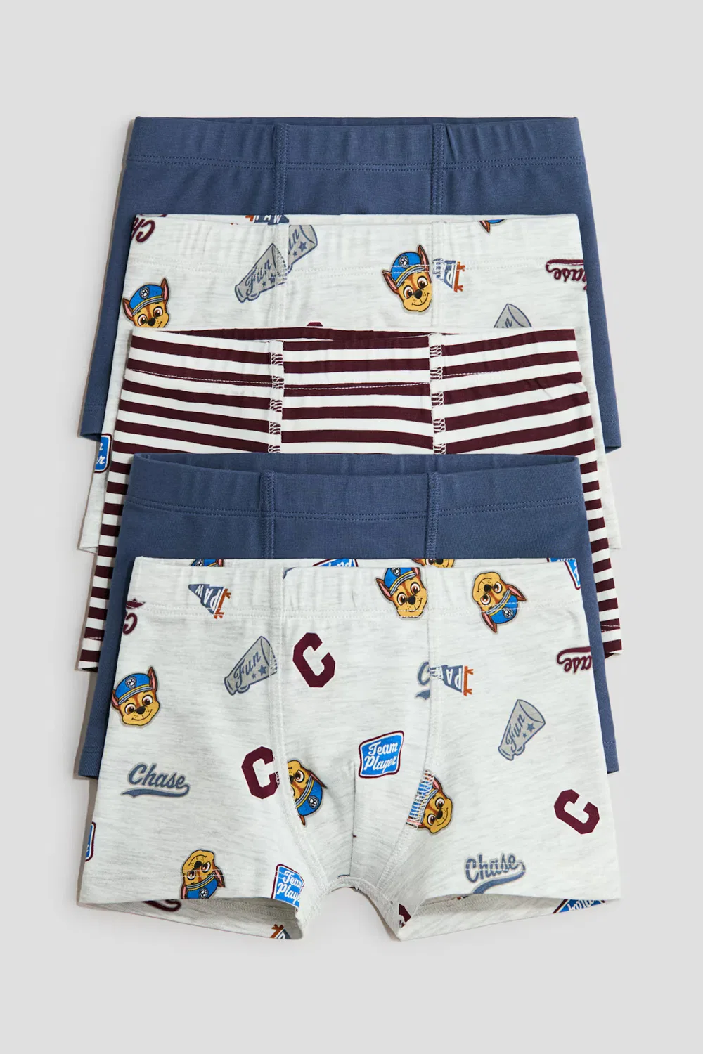 5 хлопковых трусов в упаковке H&M, Mattblau/Paw Patrol