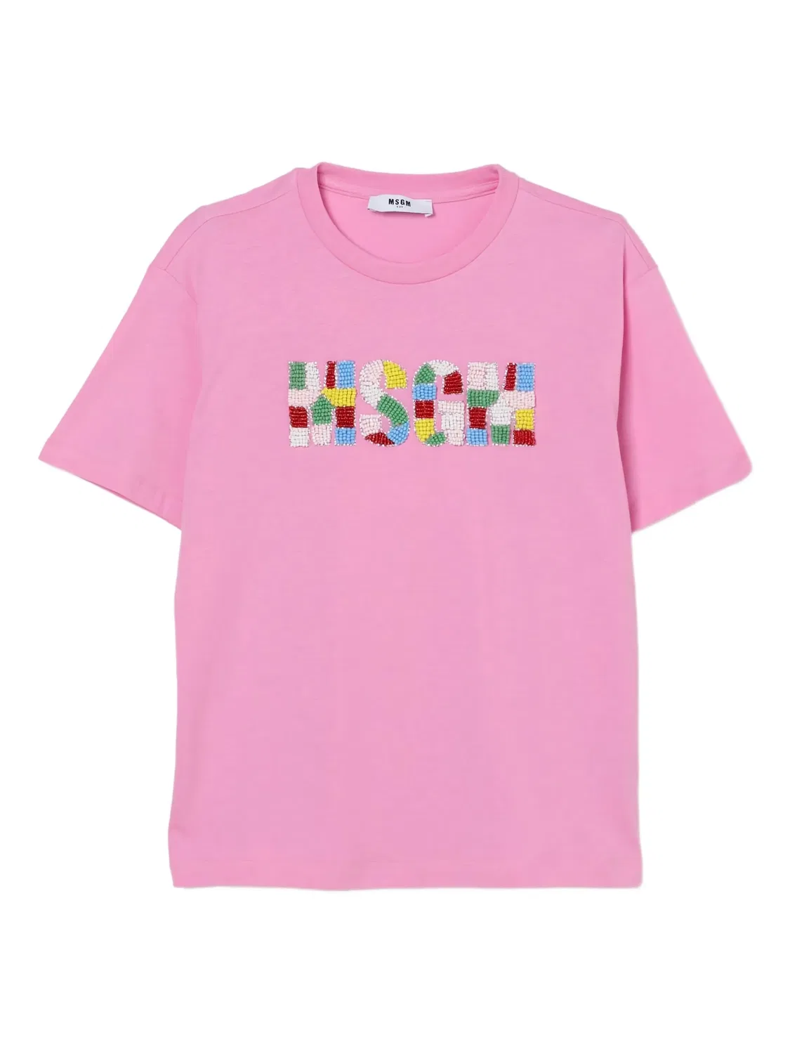 Футболка из хлопка MSGM, розовый