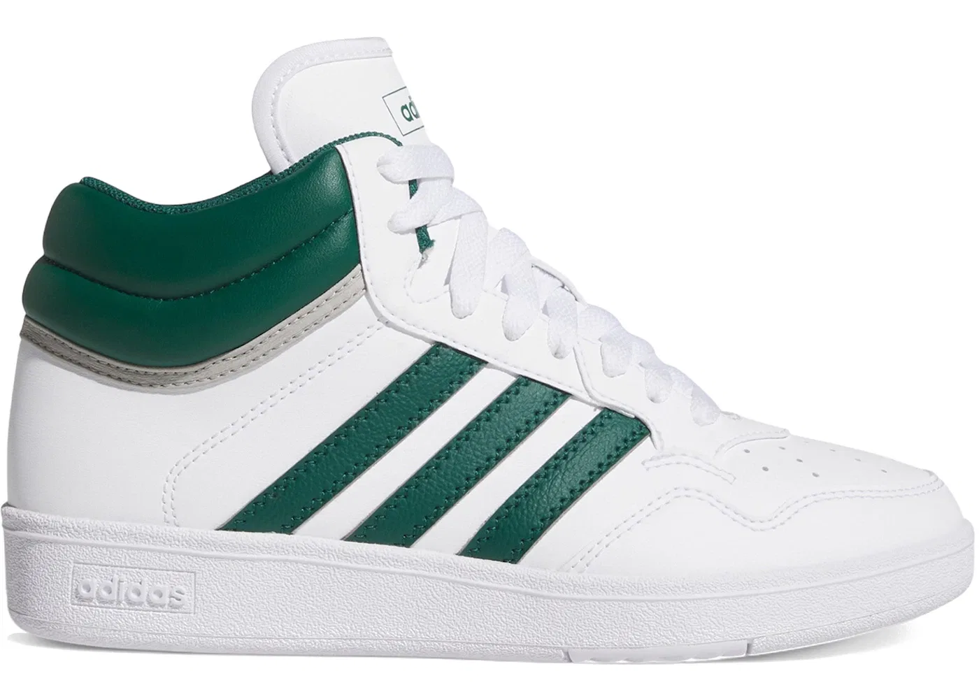 Детские кроссовки с высоким верхом Adidas Hoops 4.0 Mid, Cloud White/Collegiate Green/Grey Two