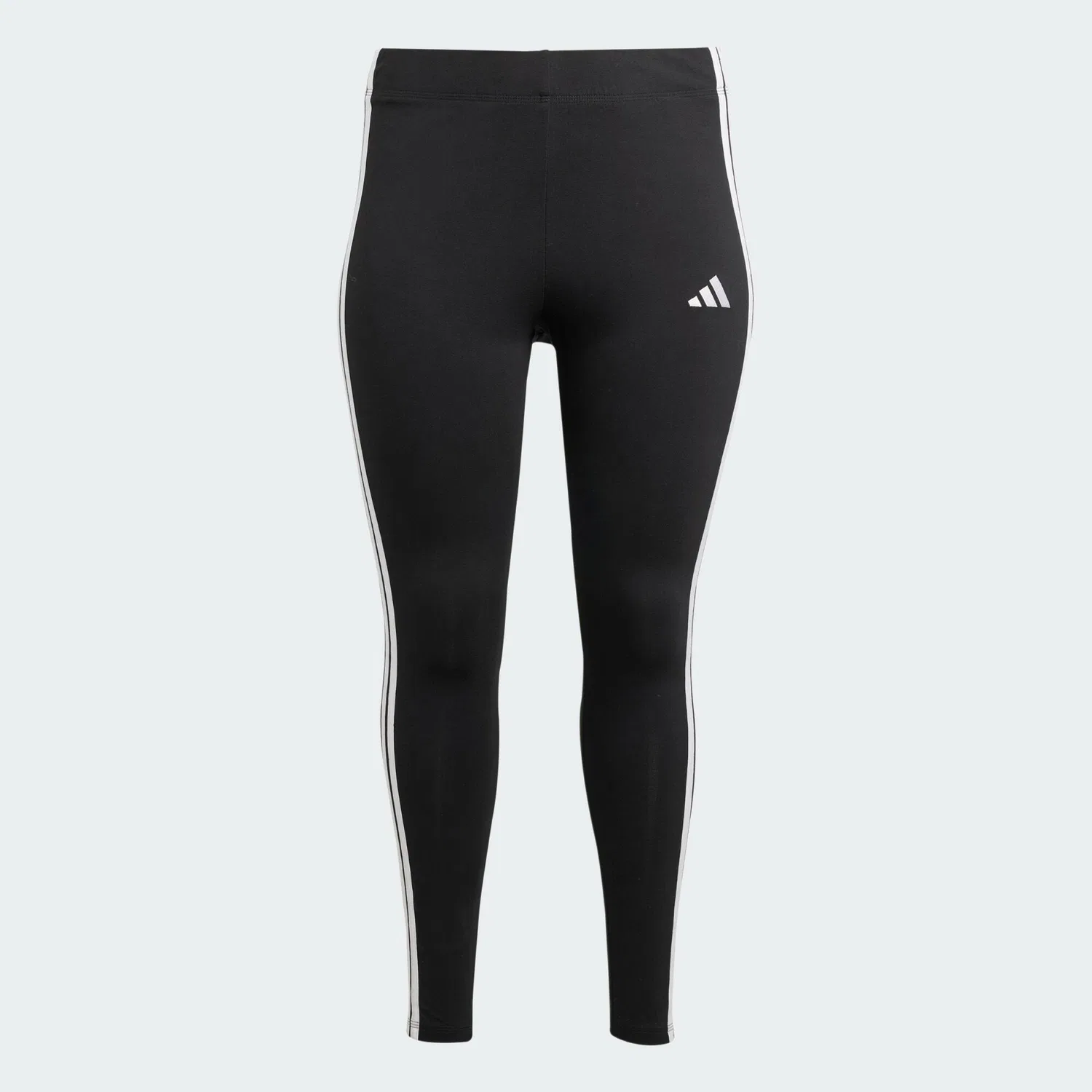 Женские леггинсы с высокой посадкой Essentials 3-Streifen Cotton Adidas, Schwarz Weiss — фото 2
