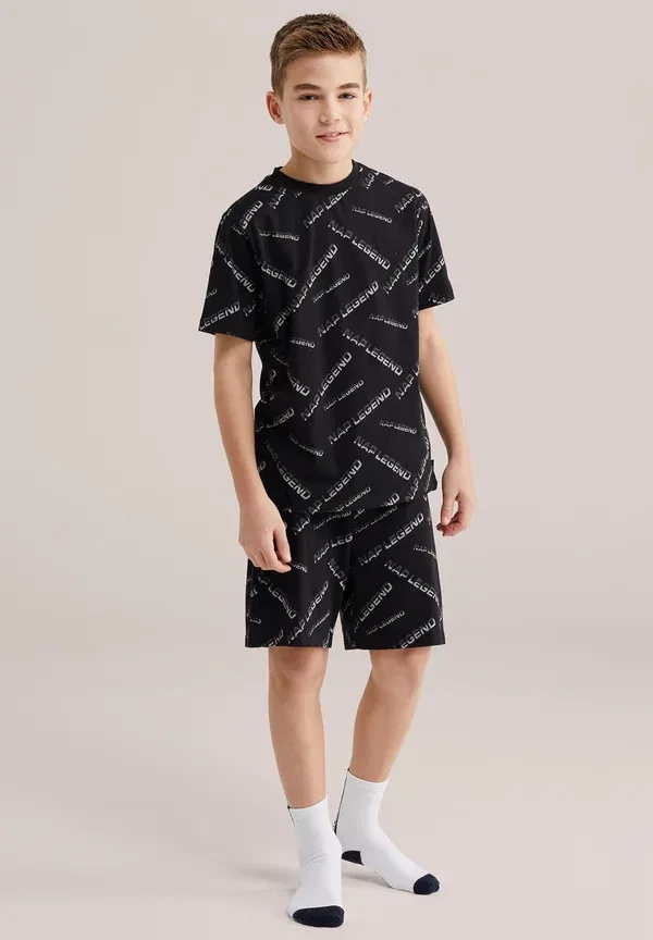 Пижама хлопковая Set, We Fashion, черный