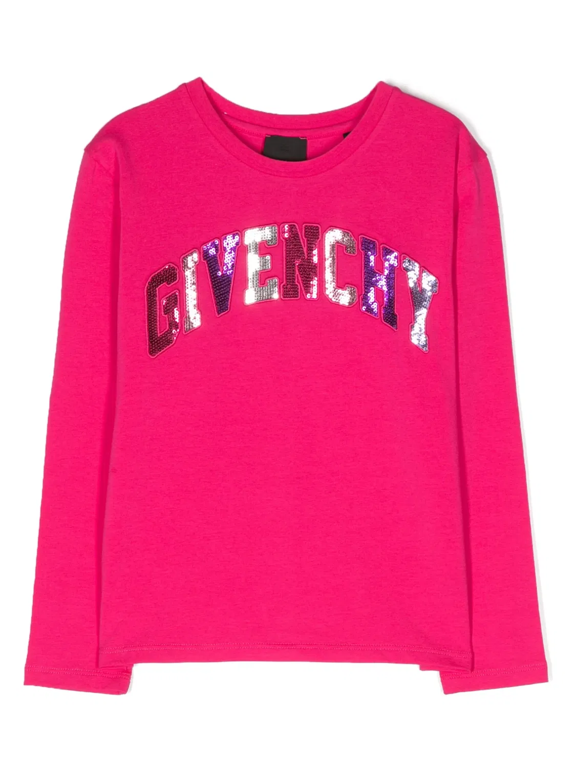 Футболка с пайеточным логотипом Givenchy, розовый