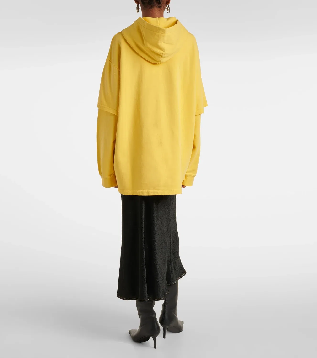 Худи с принтом Acne Studios, желтый — фото 3