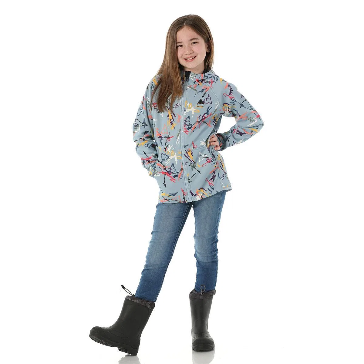 Детский флисовый худи с капюшоном Crown Weatherproof Full-Zip Burton, Scribble — фото 2