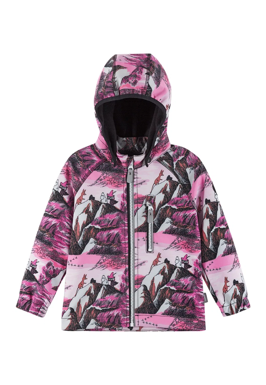 Детская мягкая куртка-софтшелл Moomin Vantti Reima, Rosa / Pastellrosa — фото 3