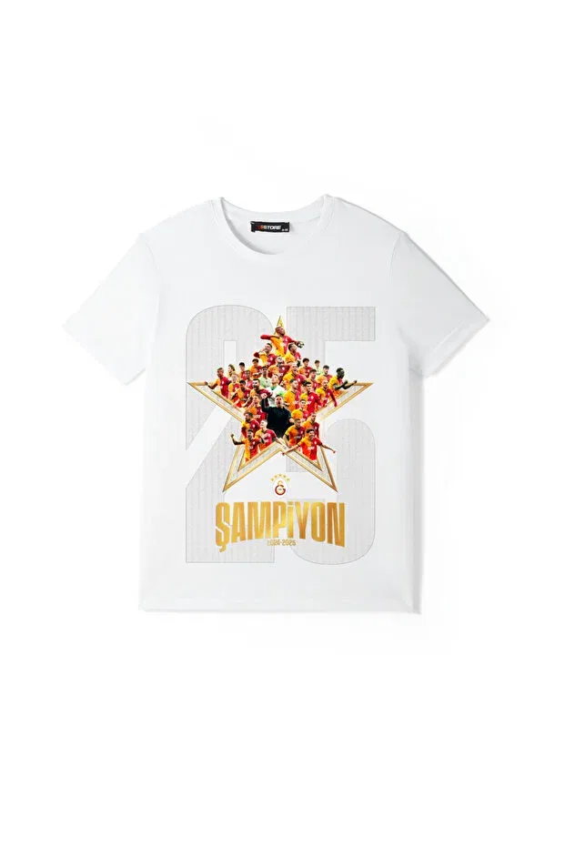 Детская футболка для девочек с принтом Galatasaray Championship Collage Kids T-Shirt Gsstore, White — фото 4