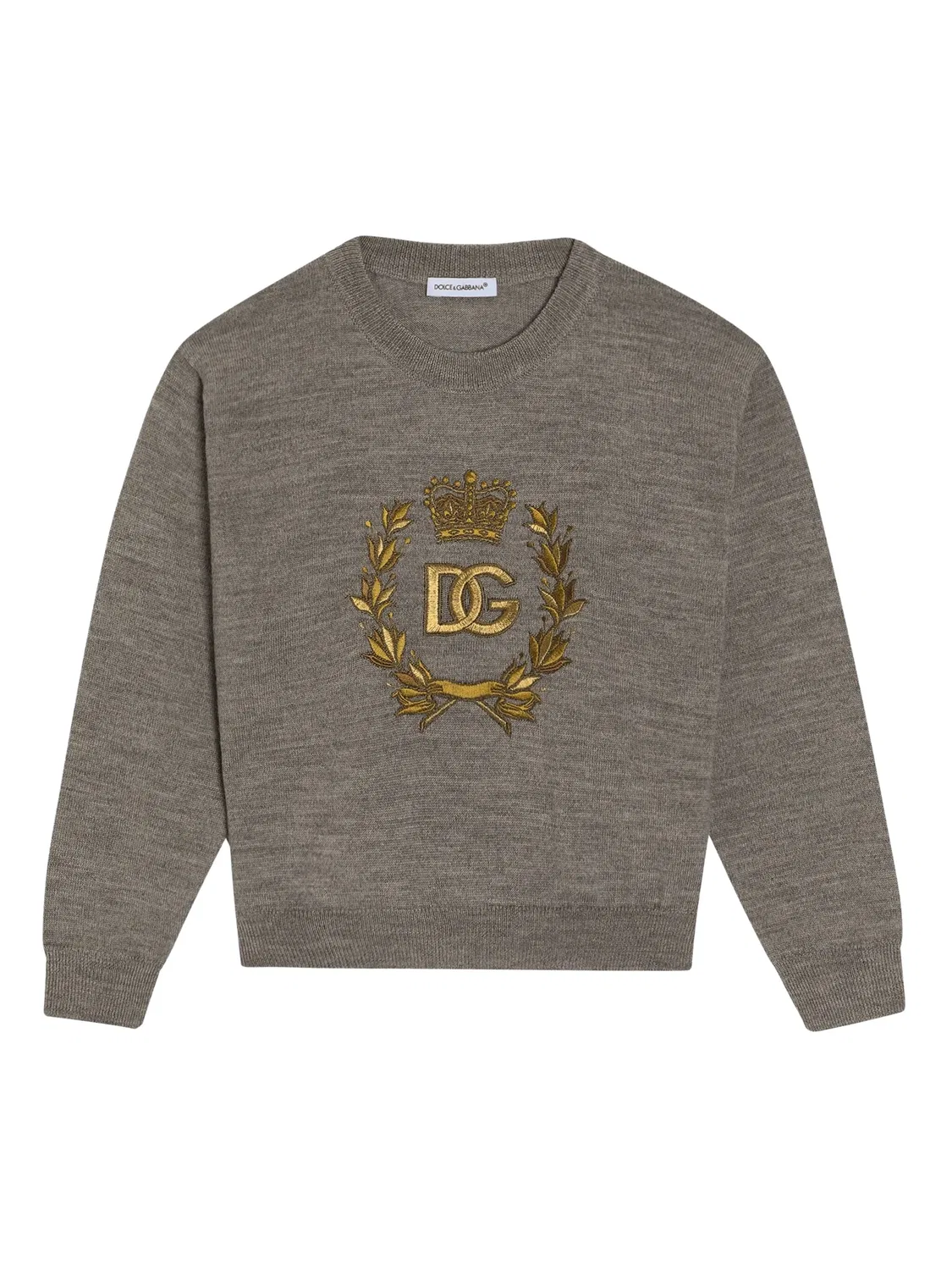 Толстовка с вышитым логотипом Dolce & Gabbana Kids, серый