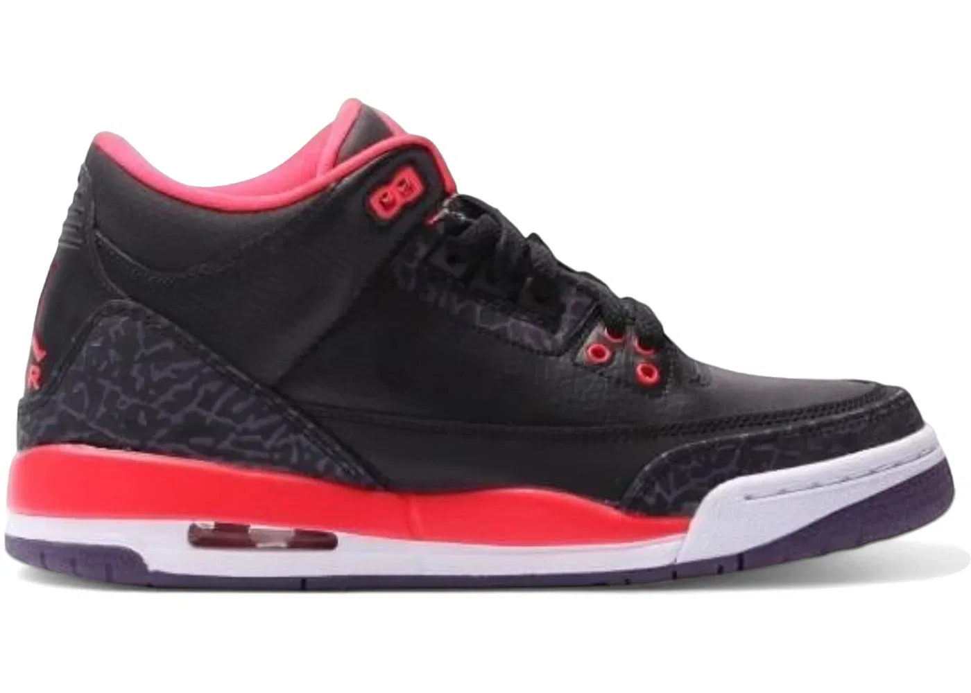 Детские кроссовки Lifestyle Jordan 3 Retro Jordan, Black/Bright Crimson/Purple