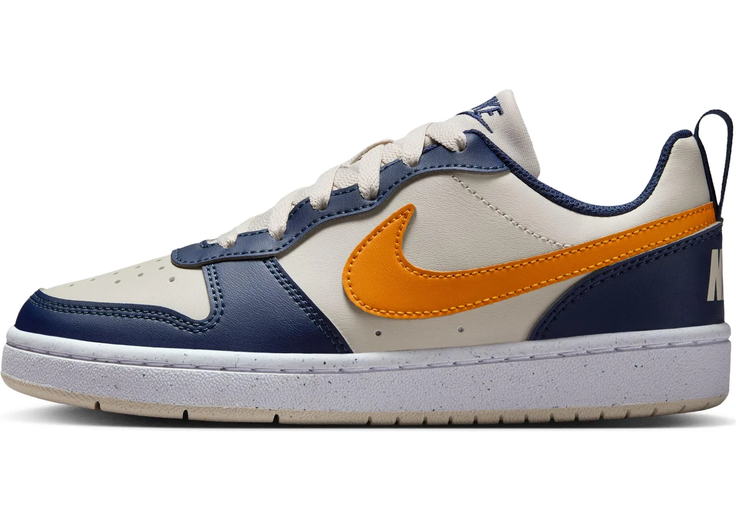 Детские кроссовки для мальчиков с кожаным верхом Court Borough Low Recraft NIKE, Lt Orewood Brn Orange Peel Mid
