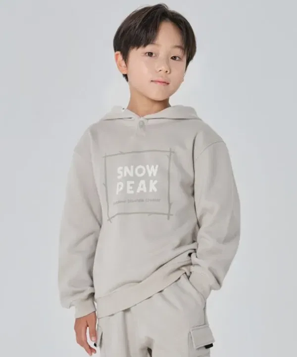 Худи флисовое Land Kids, s23fkfhd80 Snowpeak Apparel Kids, светло-бежевый