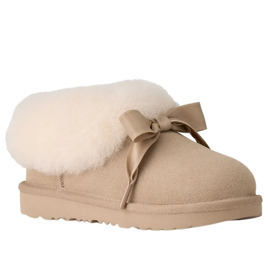 Детские шлепанцы с замшевым верхом Bailey Slipper 'Sand' UGG, Sand — фото 2