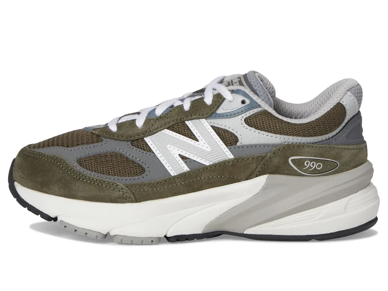 Детские кроссовки New Balance 990v6 Olive Gray — фото 3