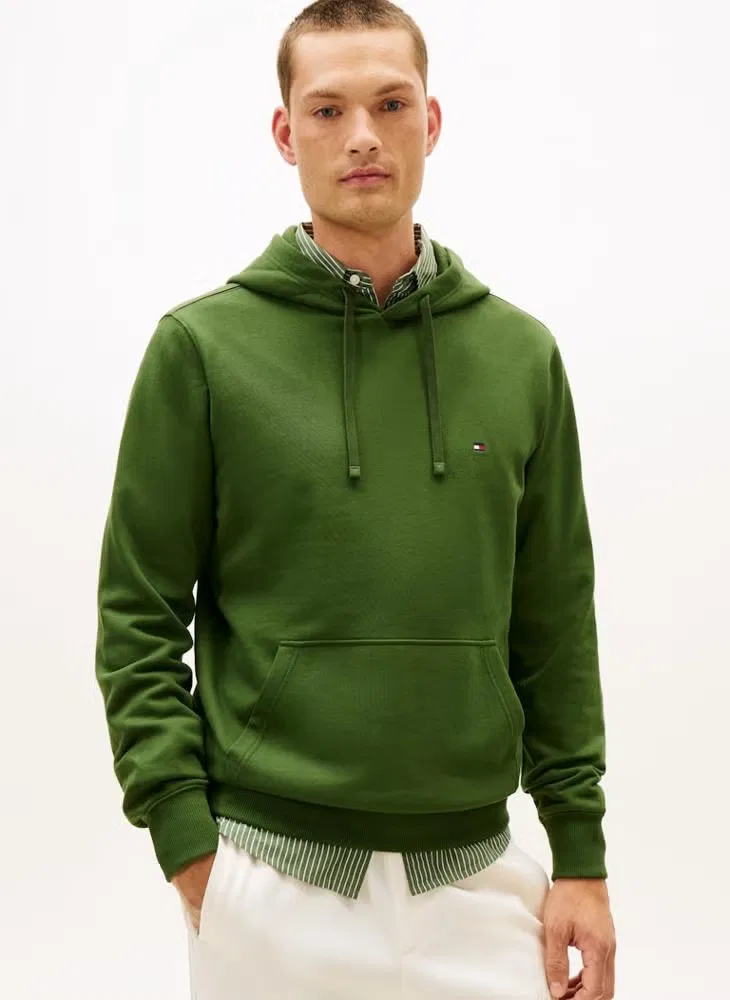 Худи с вышивкой флага на кулиске Tommy Hilfiger, зеленый