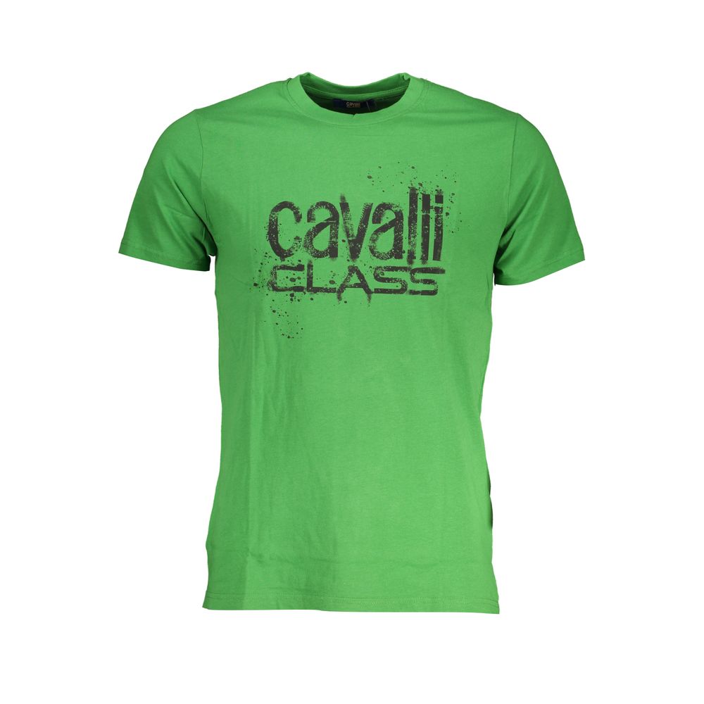 

Зеленая хлопковая футболка cavalli CLASS