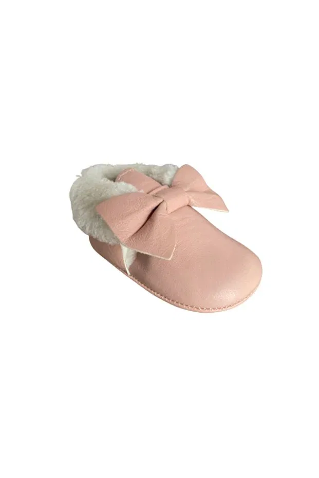 Детские мокасины для девочек с мехом Lasera, Powder Pink