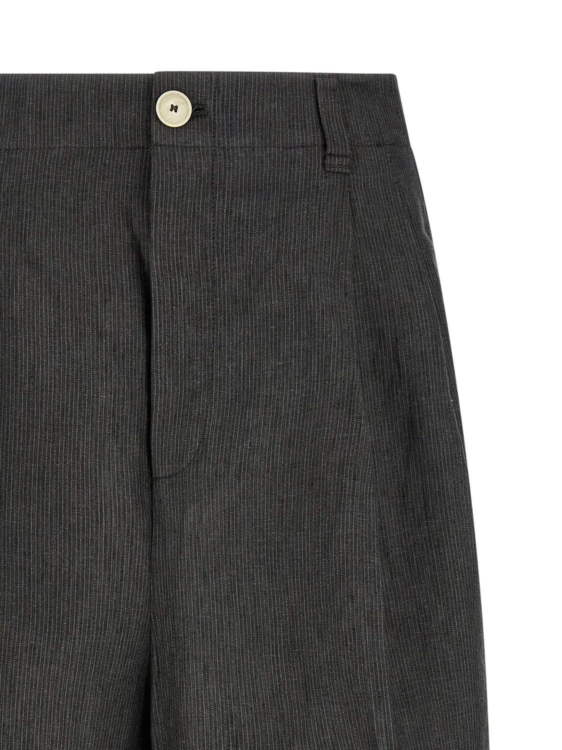 Мужские шорты-бермуды из льна с микроузором Le Short Pastro Jacquemus, Gray — фото 3