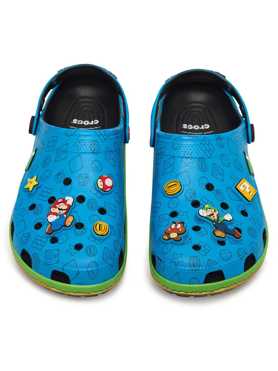 Шлепанцы для мальчика Super Mario Core Classic Clog Crocs, разноцветный