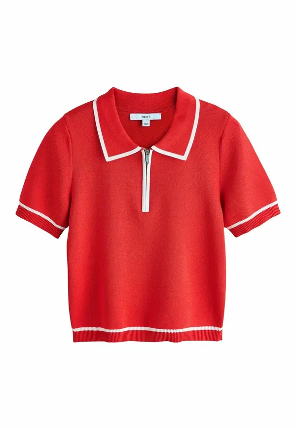 Поло с застежкой-молнией Regular Fit Next, Red Tipped, красный