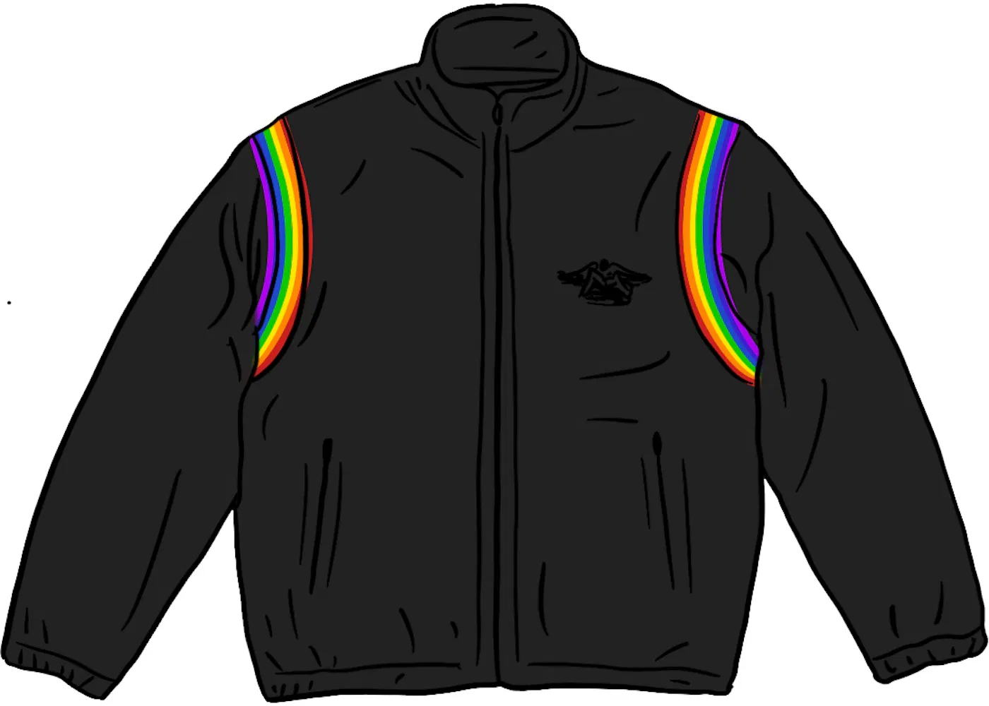 Мужская куртка с ворсовым материалом Supreme HYSTERIC GLAMOUR Velour Track Jacket, Black