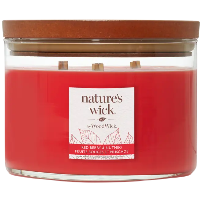 

Nature's Wick By WoodWick Redberry&Nutmeg ароматическая свеча, 433 г