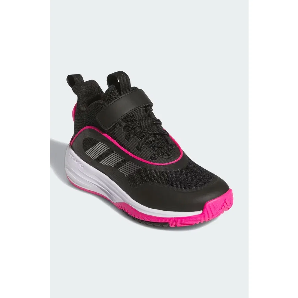 Детские баскетбольные кроссовки с сетчатым верхом Ownthegame 3.0 K, Black Metallic Iron Shock Pink adidas — фото 4