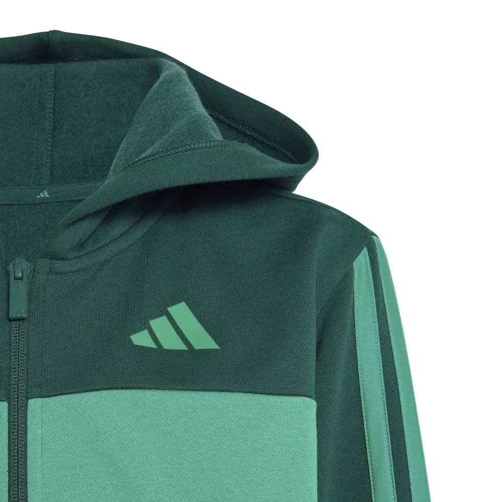 Детский спортивный костюм из футера с принтом Tiberio 3 Stripes Adidas, Green — фото 3