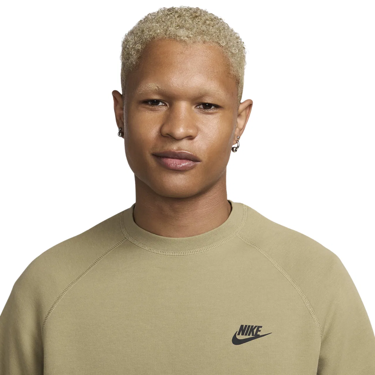 Мужская толстовка Tech Fleece Crew Nike, цвет Neutral Olive/Black — фото 3