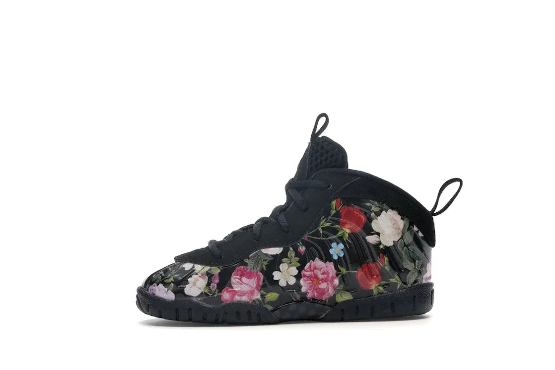 Детские кроссовки с верхом Foamposite Nike Air Foamposite One, Black/Black-Metallic Gold — фото 3