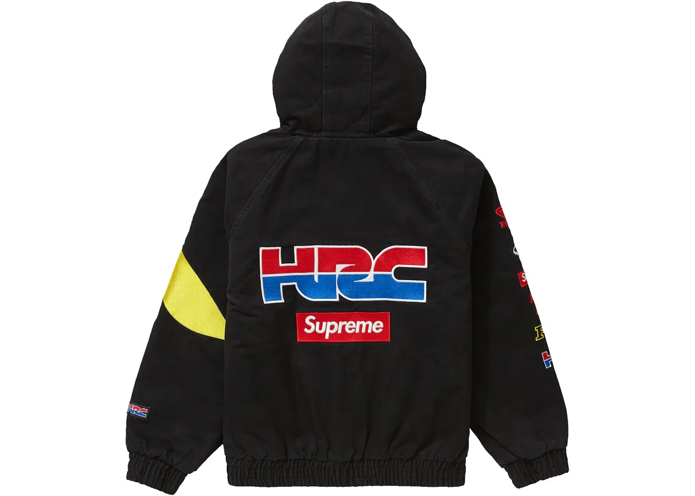 Мужская куртка пуховик с принтом Zip Up Jacket Supreme, Black — фото 2