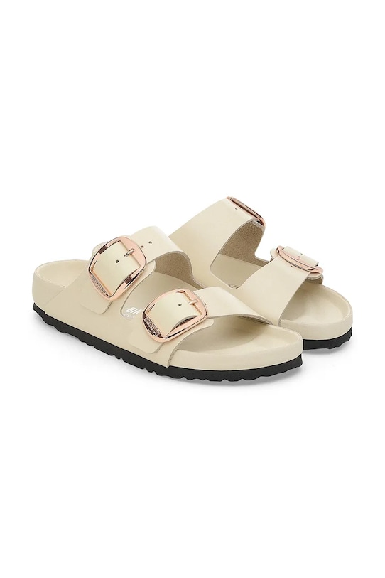Шлепанцы Arizona Exq с крупной пряжкой Birkenstock, бежевый — фото 4