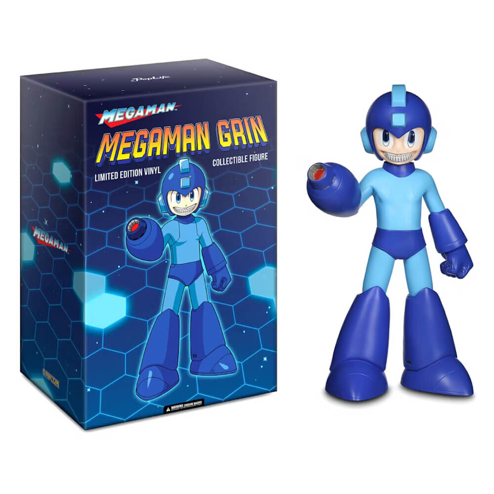 

Виниловая фигурка Ron English Megaman Grin, синий/голубой