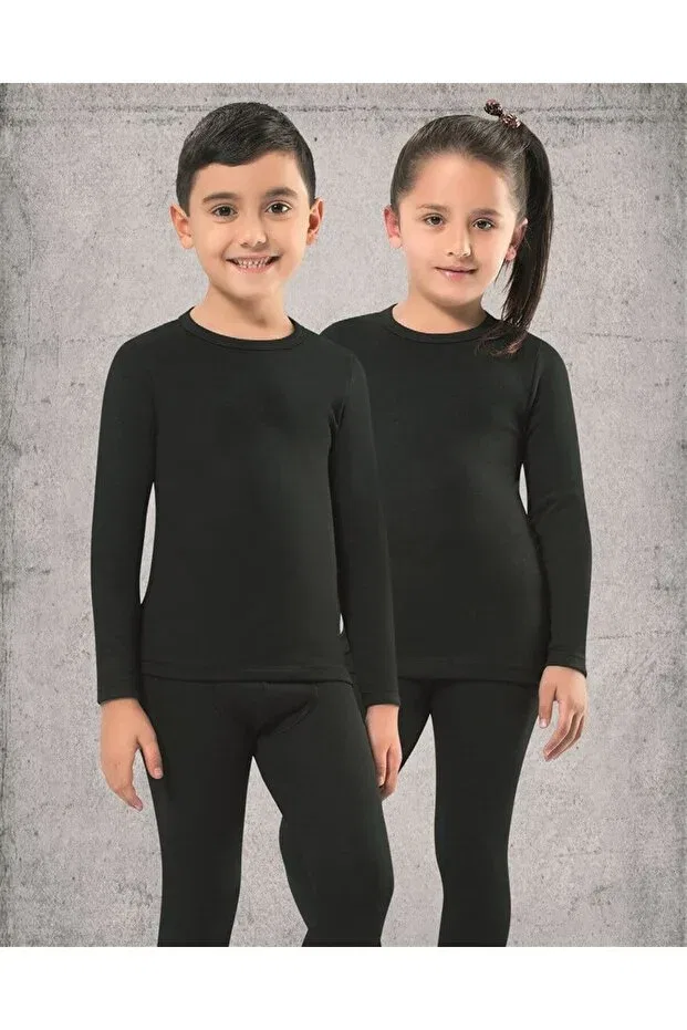 Детское термобелье для мальчиков длинное Alyakids, Black — фото 4