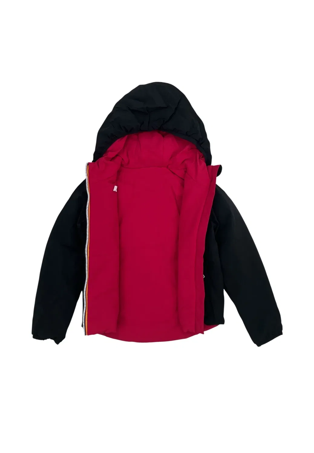 Зимняя куртка K-Way, Black Pure - Red Cerise — фото 2