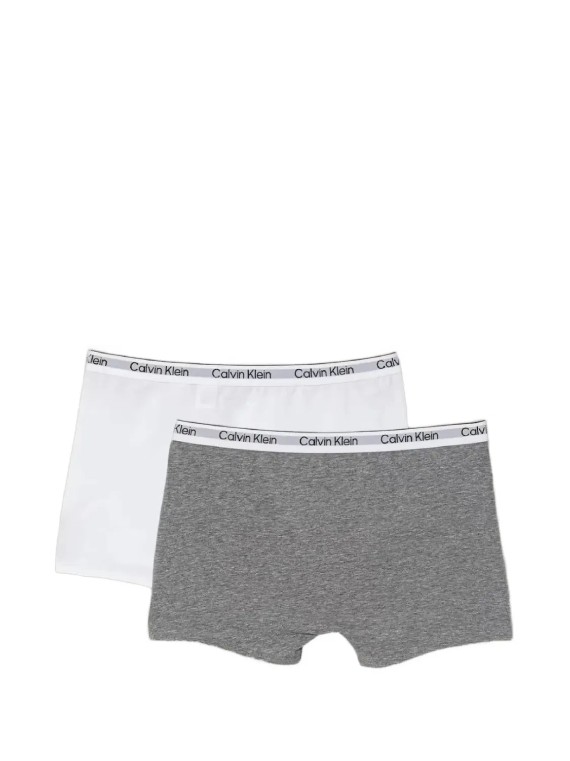Комплект из двух трусов с логотипом Calvin Klein Kids, серый — фото 2