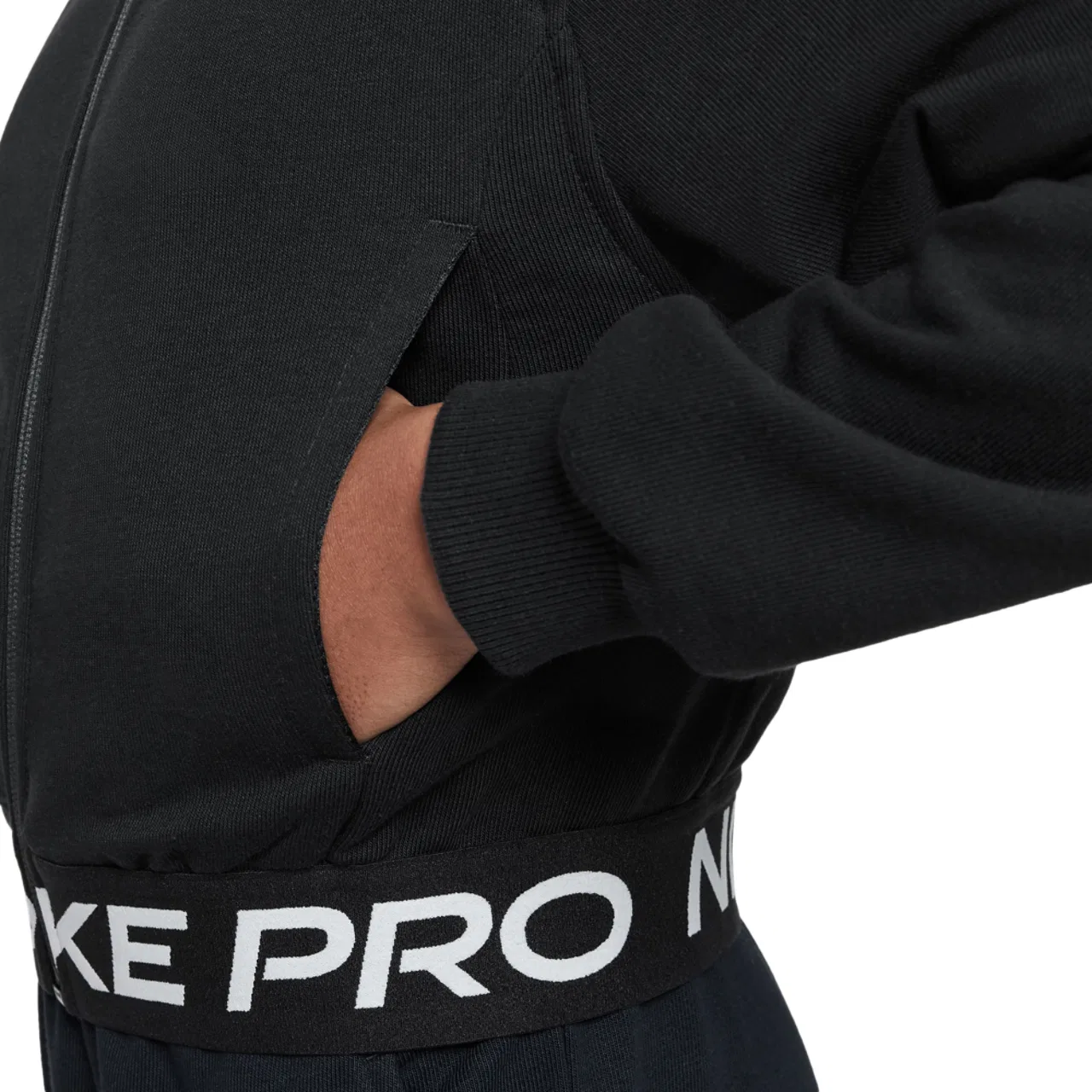 Худи для мальчиков Dri-FIT Full-Zip Fleece Nike, черный/белый — фото 3