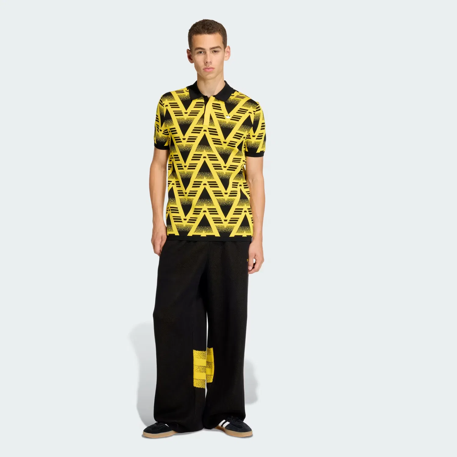 Мужское поло трикотажное Fully Fashion Knit Polo Adidas Originals, желтый — фото 4